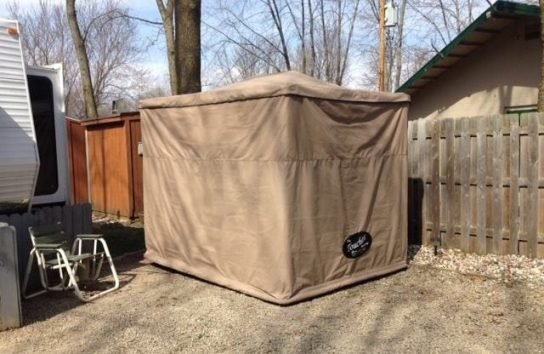 Automatic Cover for a Golf Cart, closed