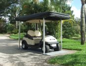 Grey Colored Automatic Cover for a Golf Cart