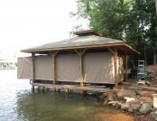Pontoon Boat Cover. Automatic boat cover