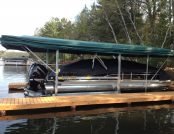 Pontoon Boat Cover. Automatic boat cover