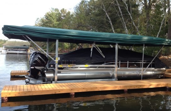 Pontoon Boat Cover. Automatic boat cover