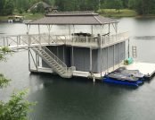 Pontoon Boat Cover. Automatic boat cover