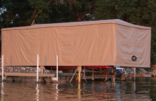 Freestanding Touchless Boat Cover